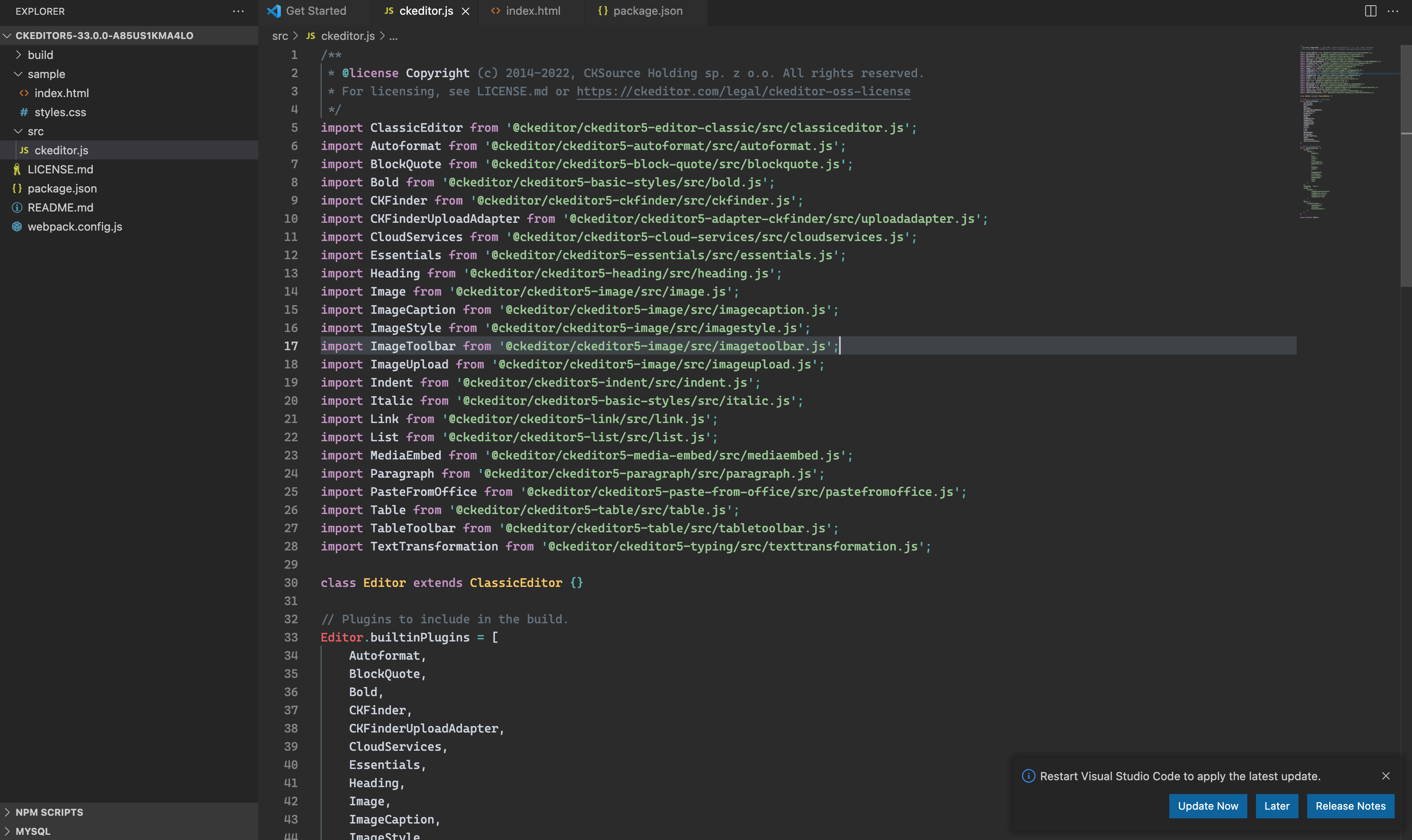 ckeditor online builder
